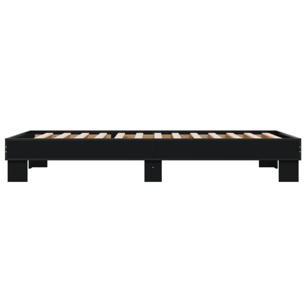 Bed frame without mattress black 100x200 cm