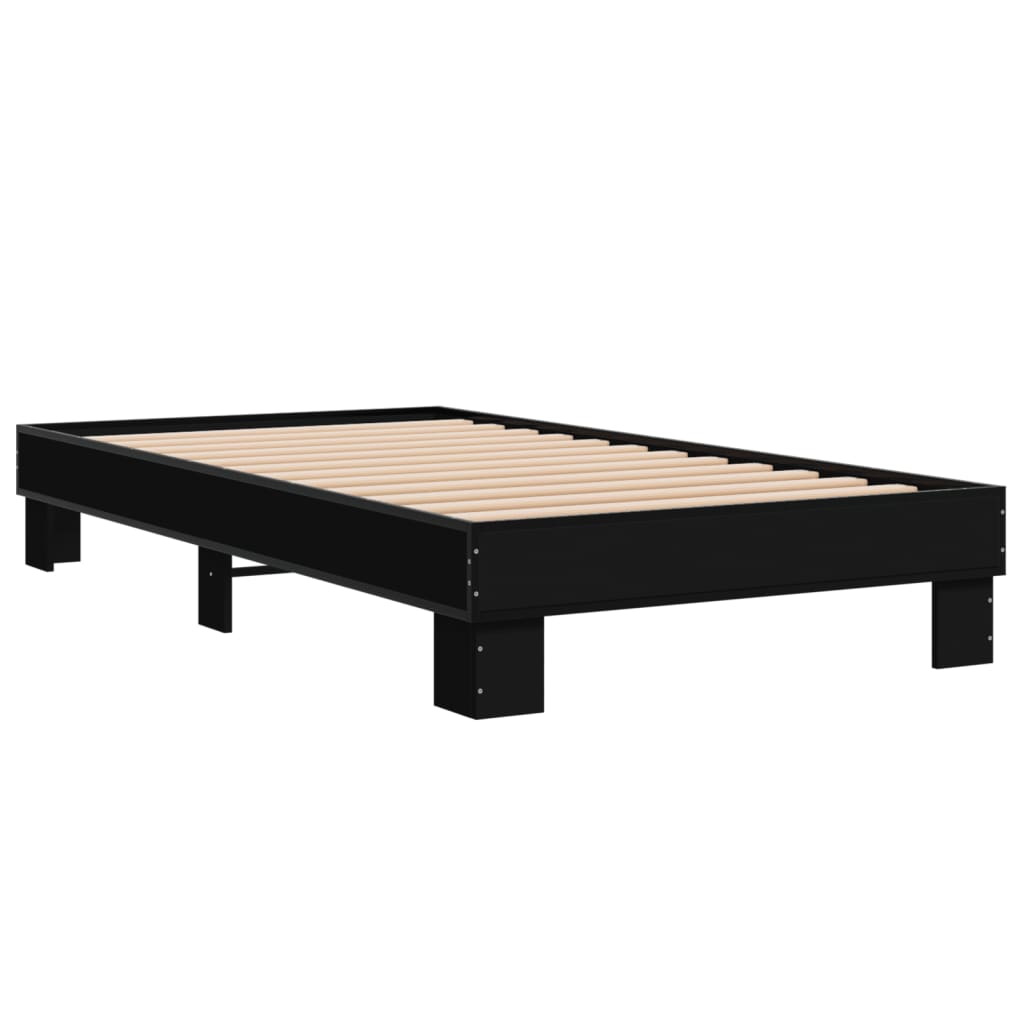 Bed frame without mattress black 100x200 cm