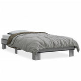 Bed frame without mattress sonoma gray 100x200 cm