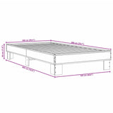 Bed frame without mattress sonoma gray 100x200 cm