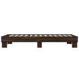 Cadre de lit sans matelas chêne marron 100x200 cm