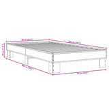 Cadre de lit sans matelas sonoma gris 90x200 cm