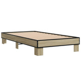 Bed frame without mattress sonoma oak 75x190 cm