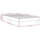 Bed frame without mattress sonoma oak 75x190 cm