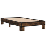 Cadre de lit sans matelas chêne fumé 90x190 cm