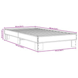 Cadre de lit sans matelas sonoma gris 90x190 cm