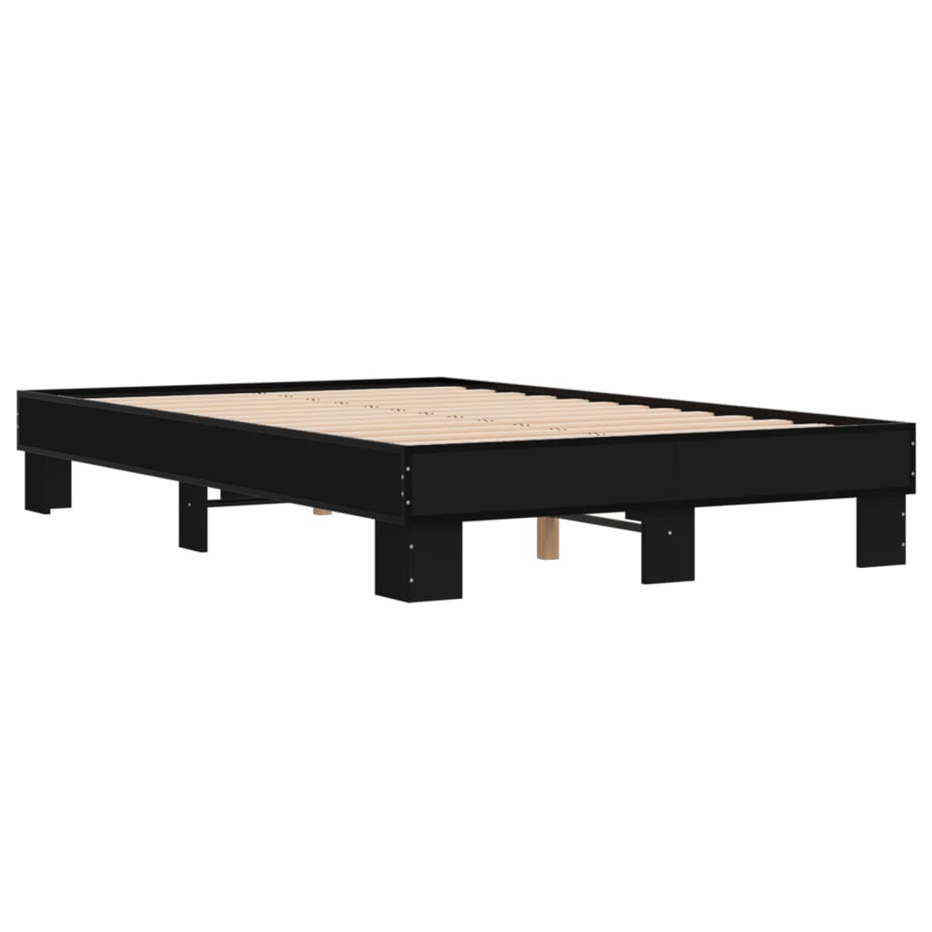 Cadre de lit sans matelas noir 120x190 cm