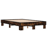 Bed frame without mattress smoked oak 120x190 cm