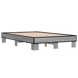 Bed frame without mattress sonoma gray 120x190 cm