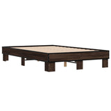 Cadre de lit sans matelas chêne marron 120x190 cm