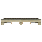 Bed frame without mattress sonoma oak 135x190 cm