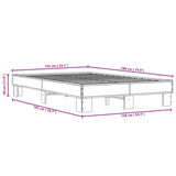 Bed frame without mattress sonoma oak 135x190 cm