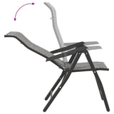 Chaises pliables de jardin lot de 8 gris résine tressée