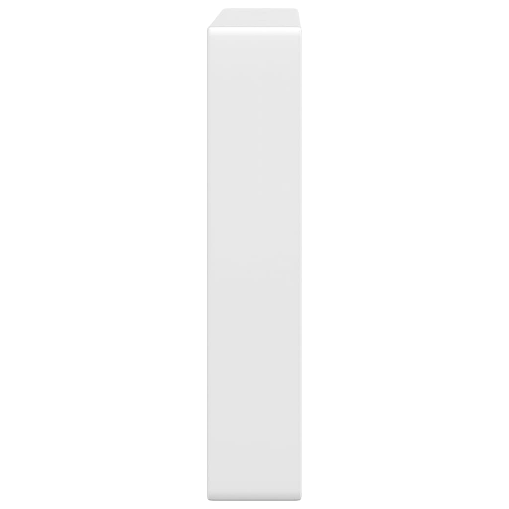 Supports d'étagères pour lavabo 2 pcs blanc rectangulaire acier