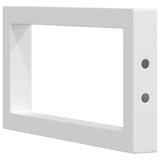 Supports d'étagères pour lavabo 2 pcs blanc rectangulaire acier