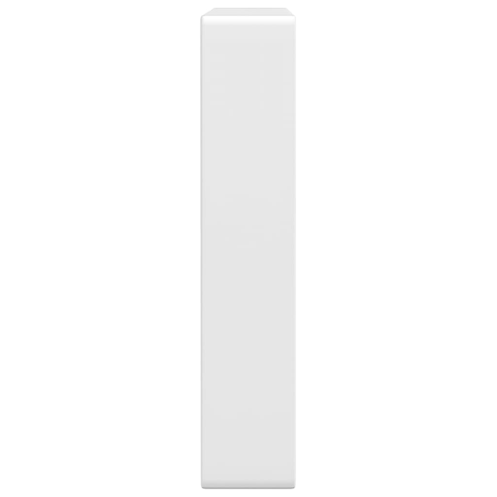 Supports d'étagères pour lavabo 2 pcs blanc rectangulaire acier