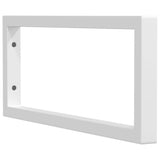 Supports d'étagères pour lavabo 2 pcs blanc rectangulaire acier