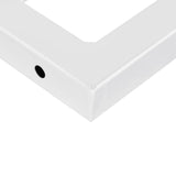 Supports d'étagères pour lavabo 2 pcs blanc rectangulaire acier