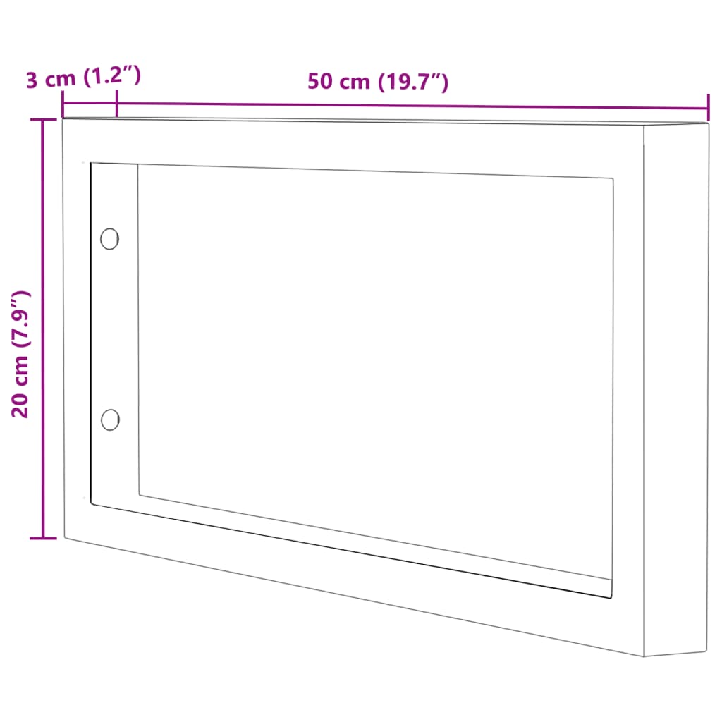 Supports d'étagères pour lavabo 2 pcs blanc rectangulaire acier