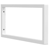 Supports d'étagères pour lavabo 2 pcs blanc rectangulaire acier