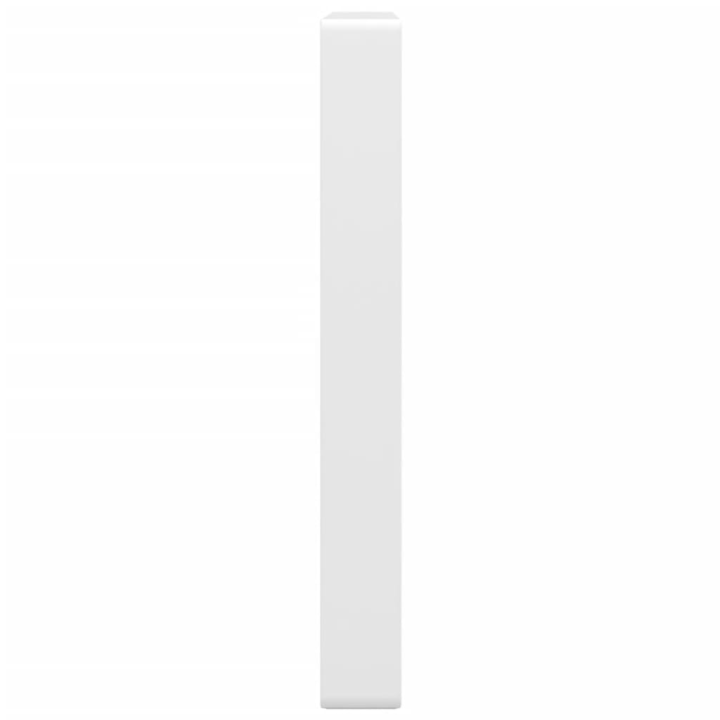 Supports d'étagères pour lavabo 2 pcs blanc rectangulaire acier