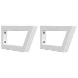 Supports d'étagères pour lavabo 2 pcs blanc trapèze acier