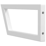 Supports d'étagères pour lavabo 2 pcs blanc trapèze acier