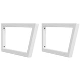 Supports d'étagères pour lavabo 2 pcs blanc trapèze acier