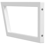 Supports d'étagères pour lavabo 2 pcs blanc trapèze acier