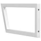 Supports d'étagères pour lavabo 2 pcs blanc trapèze acier