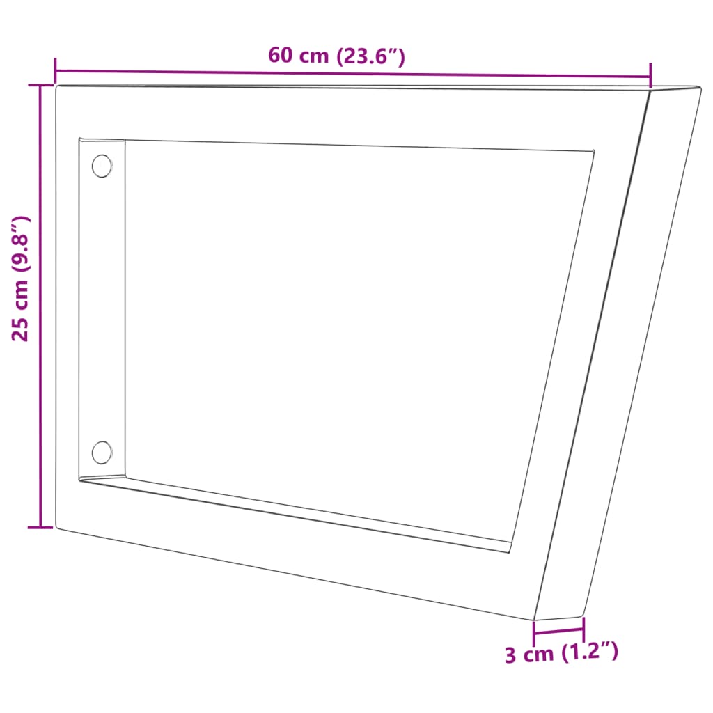 Supports d'étagères pour lavabo 2 pcs blanc trapèze acier