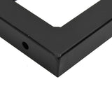 Supports d'étagères pour lavabo 2 pcs noir trapèze acier