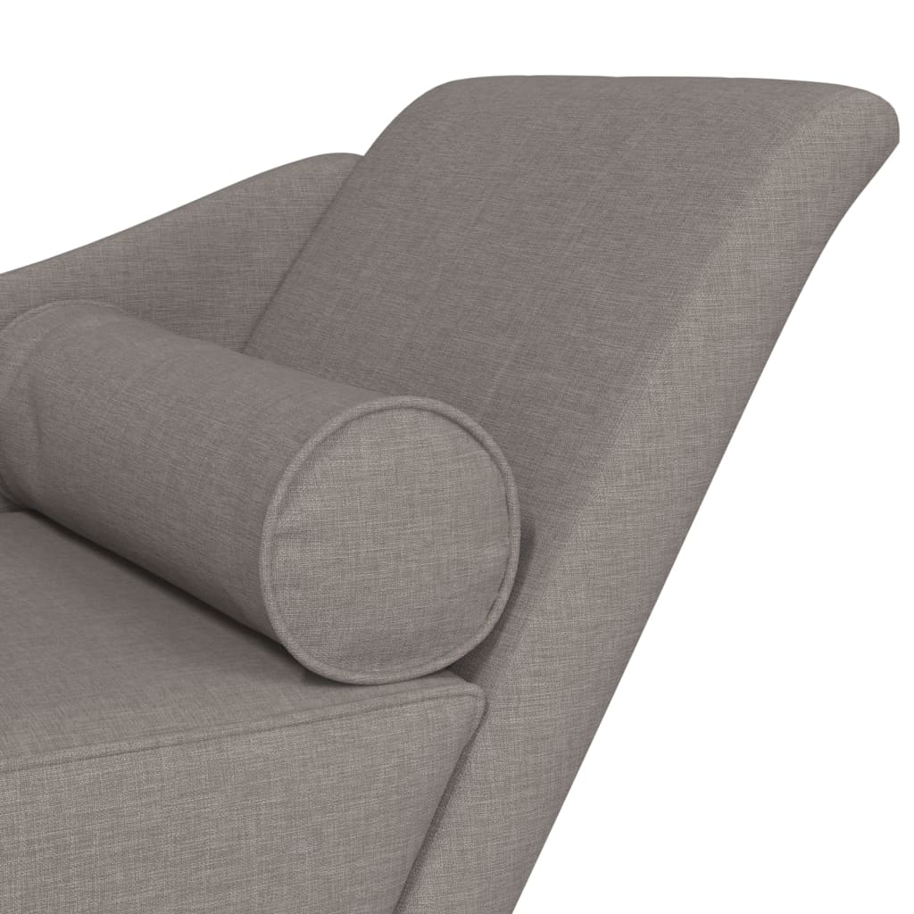 Chaiselongue mit taupefarbenen Stoffkissen