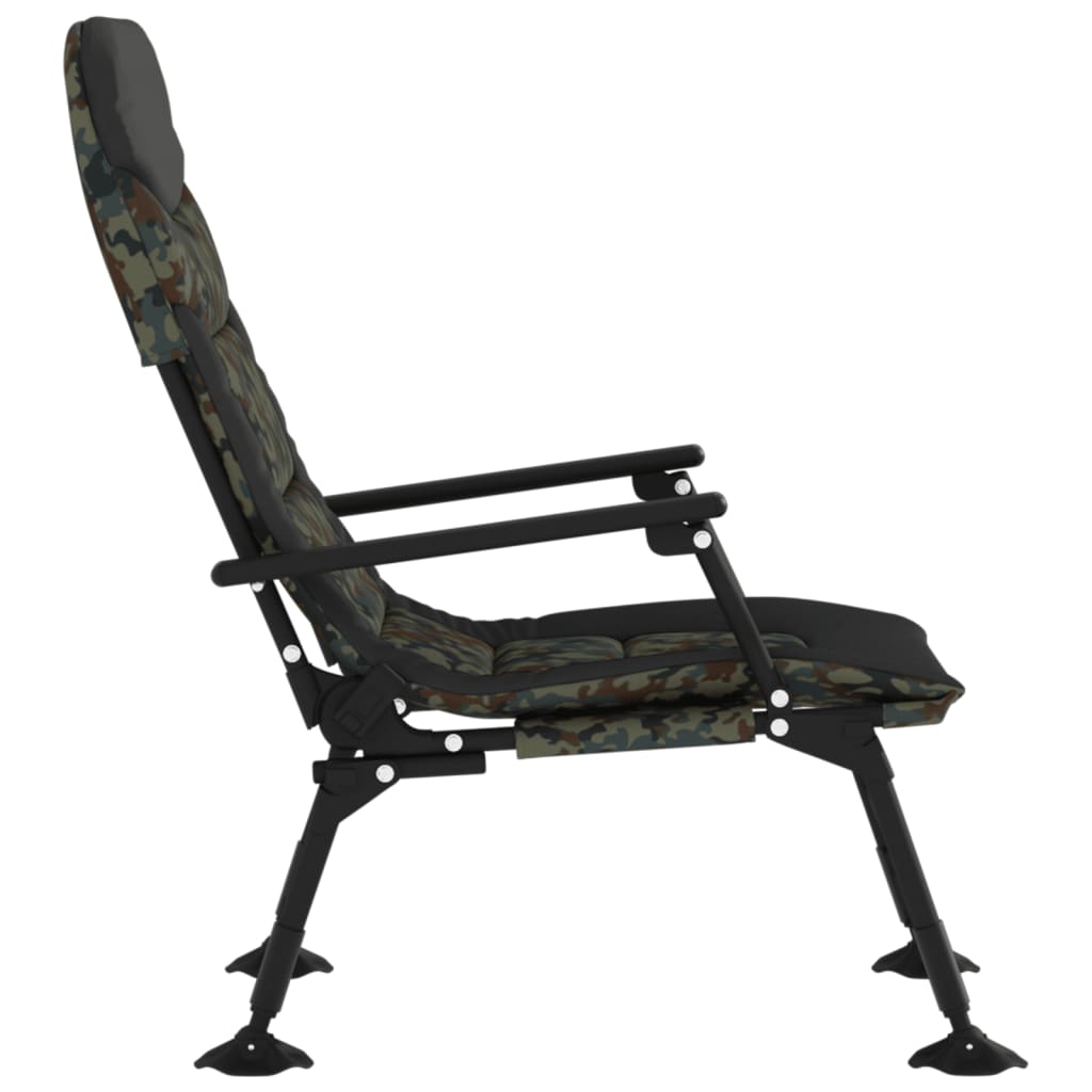 Chaise de pêche avec accoudoir pliable camouflage