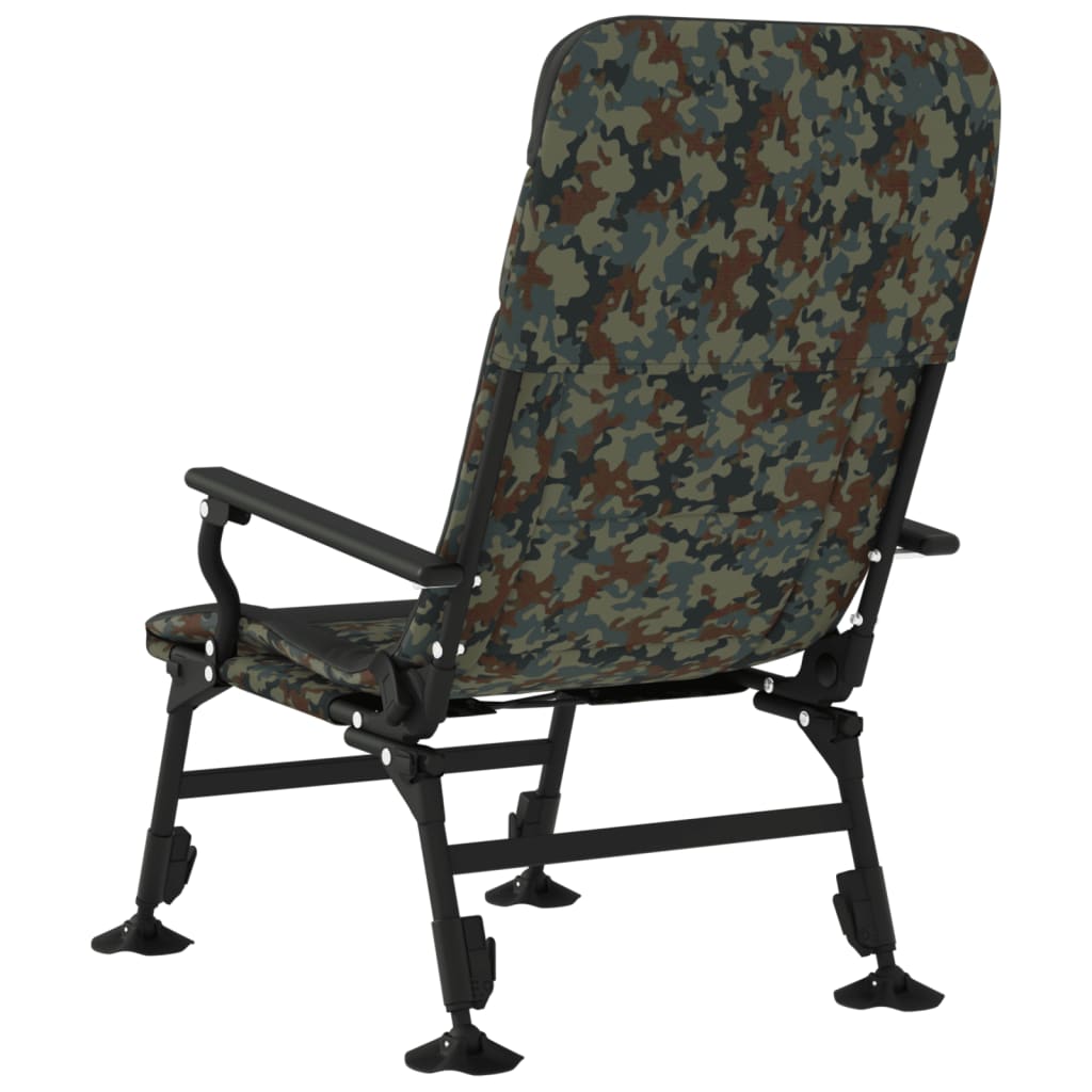 Chaise de pêche avec accoudoir pliable camouflage