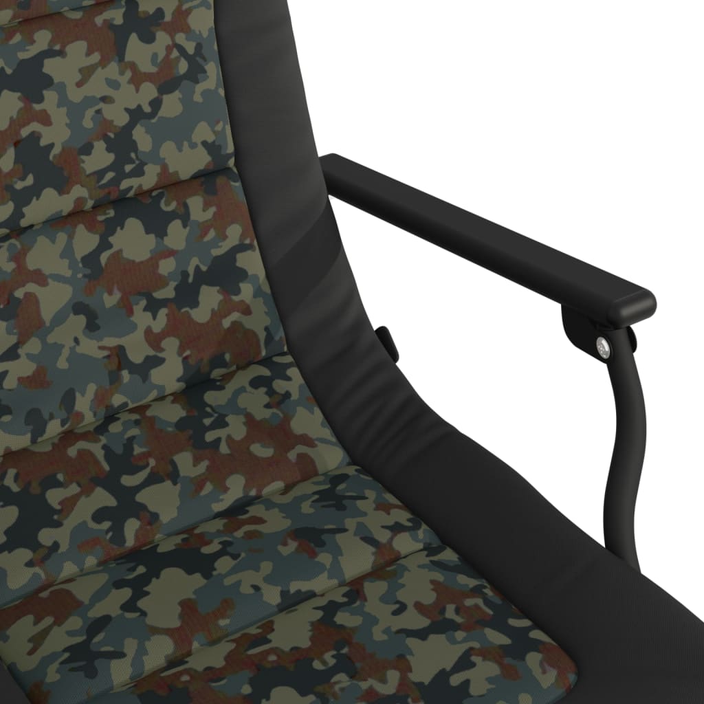 Chaise de pêche avec accoudoir pliable camouflage