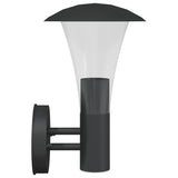 Outdoor wall lights 2 pcs black stainless steel