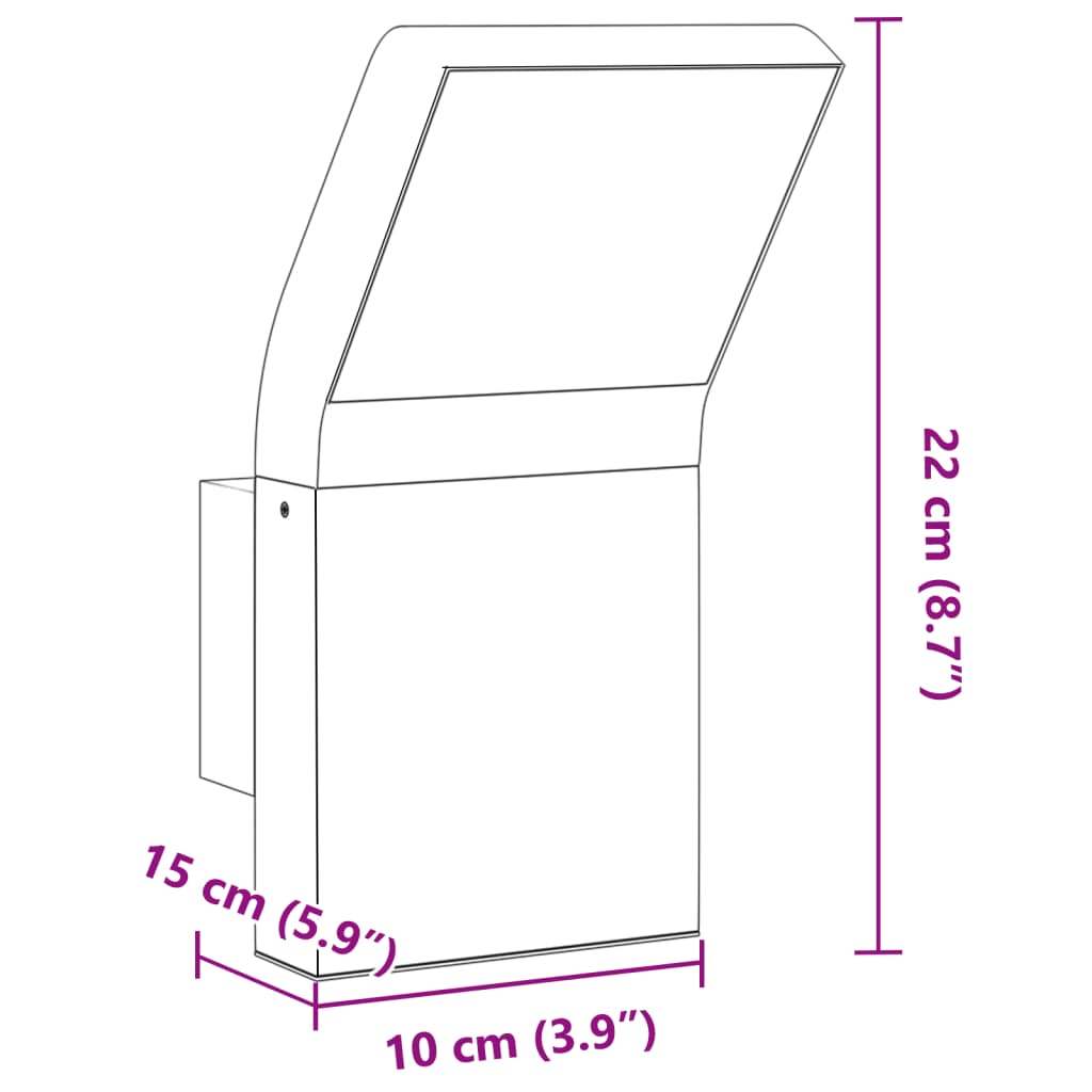 LED-Außenwandleuchte aus Aluminiumdruckguss