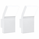 Appliques murales LED d'extérieur 2 pcs blanc