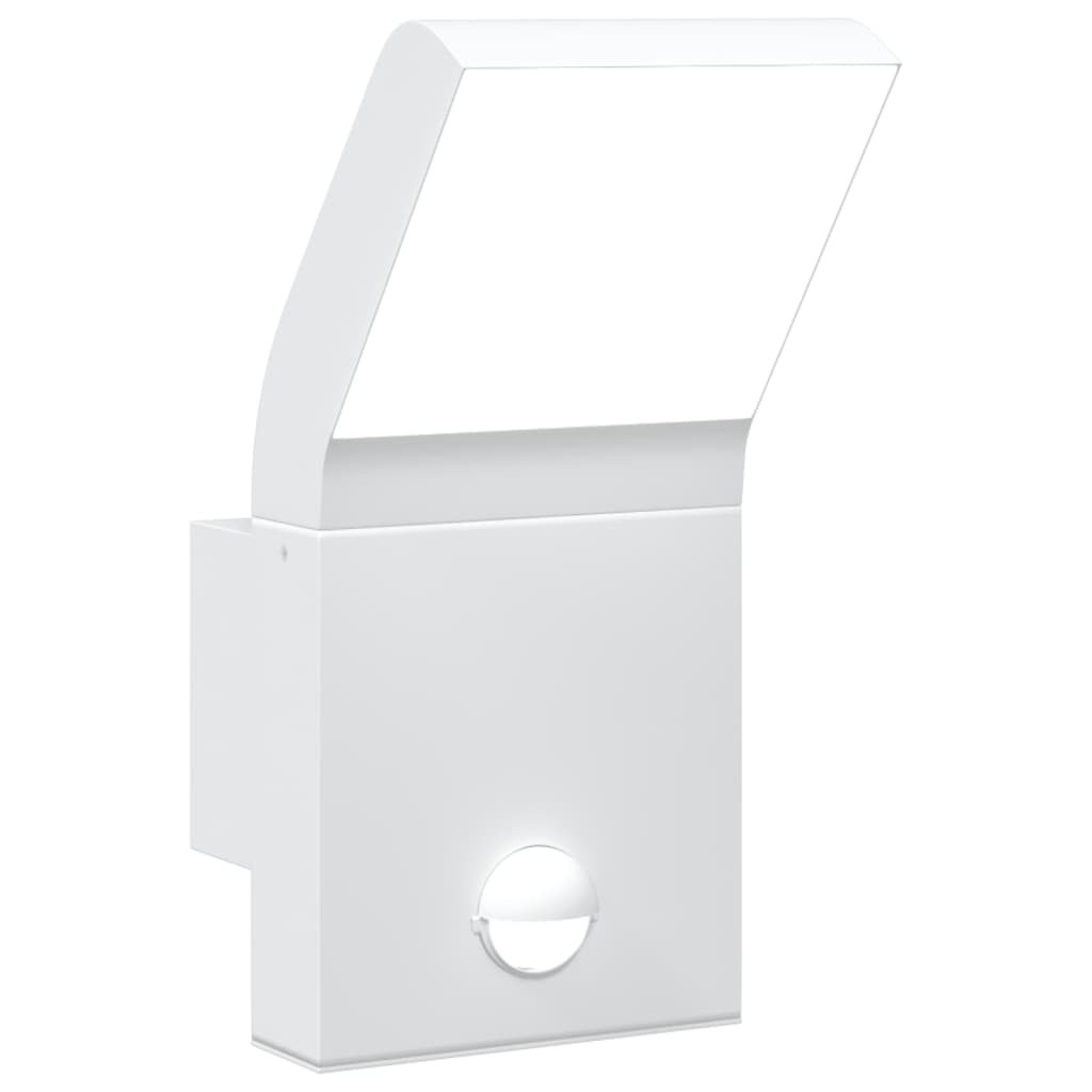 LED outdoor wall light with sensors white