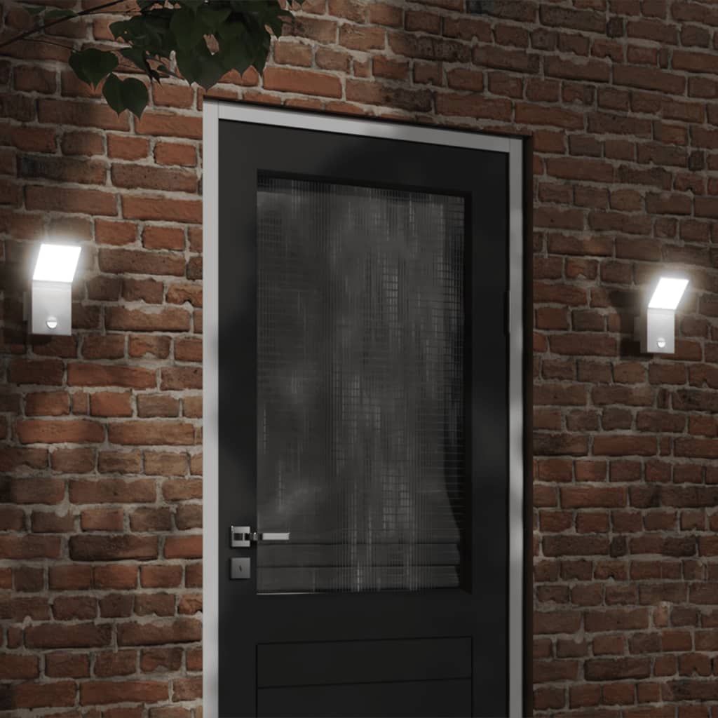 LED outdoor wall light with sensors white