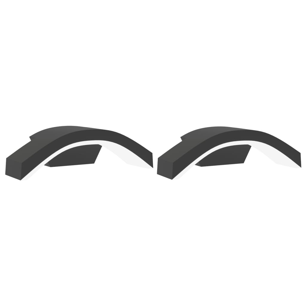 Appliques murales LED d'extérieur 2 pcs noir