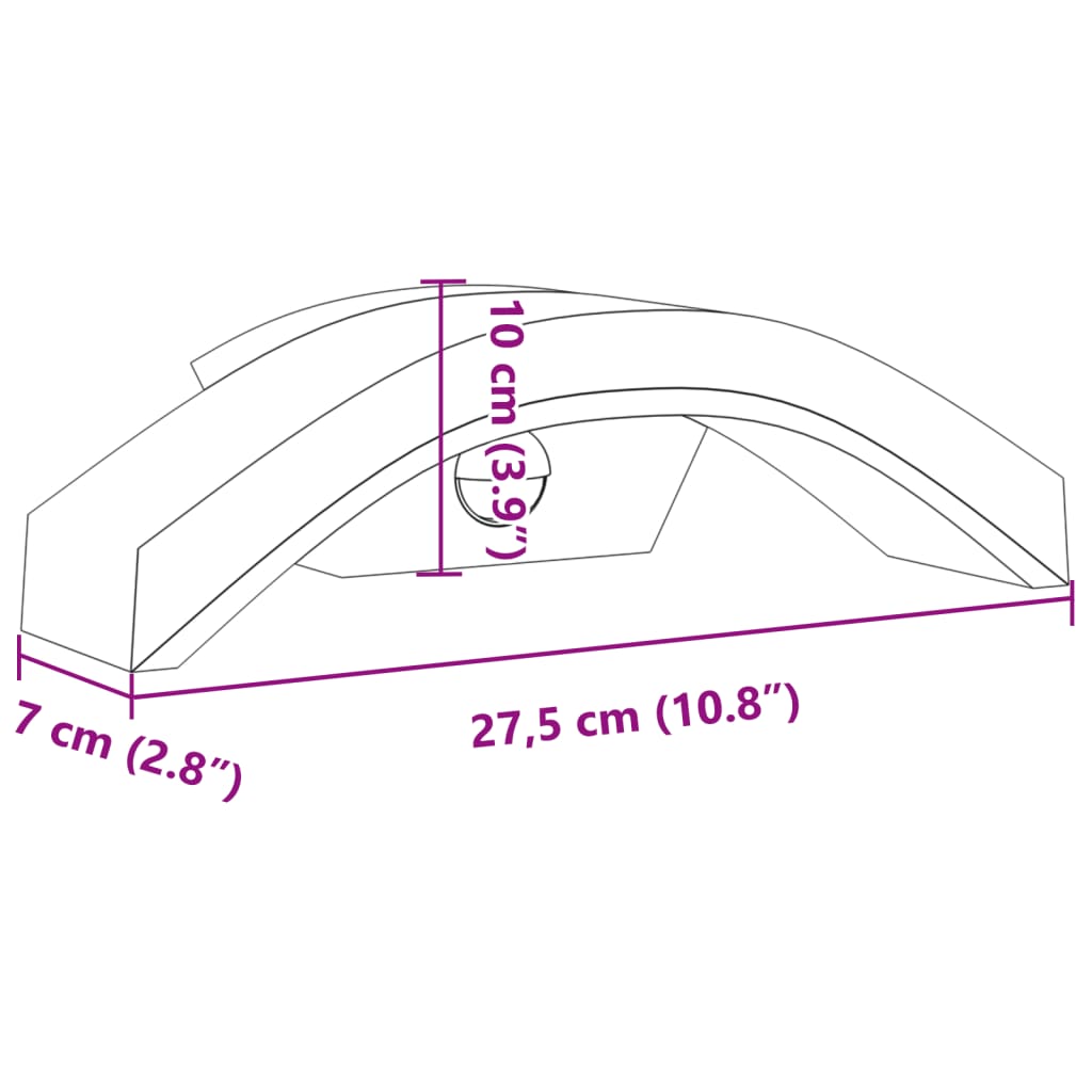 Applique murale LED d'extérieur avec capteurs noir