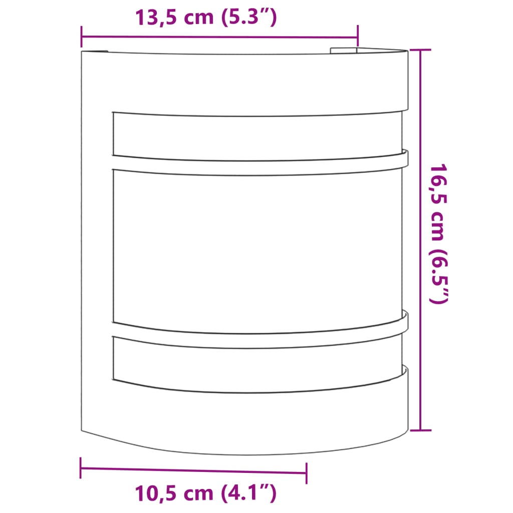 Appliques murales d'extérieur 2pcs argenté acier inoxydable