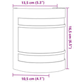 Appliques murales d'extérieur 2pcs argenté acier inoxydable