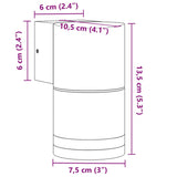 Appliques murales extérieur 2 pcs aluminium moulé sous pression