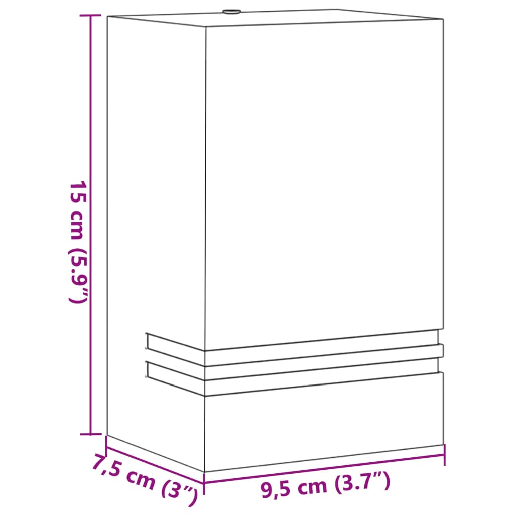 Applique murale d'extérieur argenté acier inoxydable