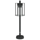 Lampadaires d'extérieur 3 pcs noir 60 cm acier inoxydable