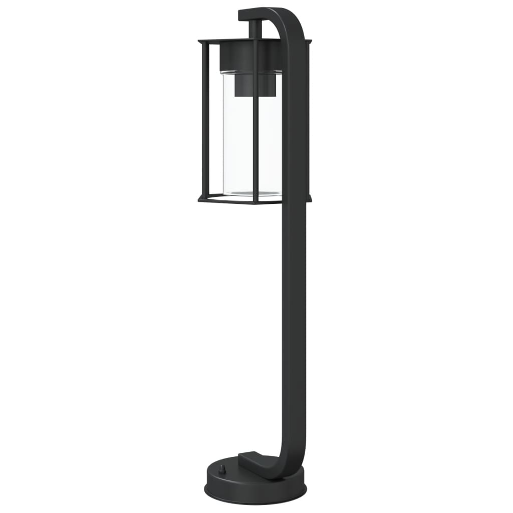 Lampadaires d'extérieur 3 pcs noir 60 cm acier inoxydable