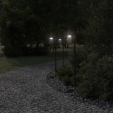 Outdoor floor lamps 3 pcs black 100 cm stainless steel